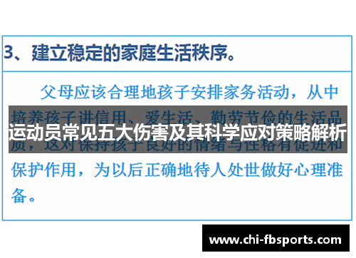 运动员常见五大伤害及其科学应对策略解析
